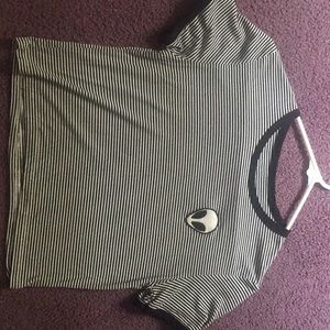 Striped alien crop top